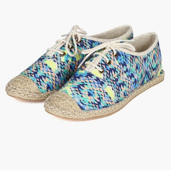 Modcloth multicolor cap toe lace up espadrilles - Picture 5 of 10